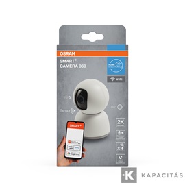 OSRAM Smart+ WIFI Kamera 360 beltéri IP20, forgatható, 4MP, 2K QHD, USB-C, fehér
