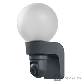 OSRAM Smart+ WIFI Kamera és Lámpatest, kültéri IP44, 3MP nyomonkövetés funkció, E27 max.15W, kerek, fekete