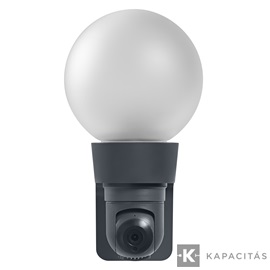 OSRAM Smart+ WIFI Kamera és Lámpatest, kültéri IP44, 3MP nyomonkövetés funkció, E27 max.15W, kerek, fekete