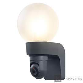OSRAM Smart+ WIFI Kamera és Lámpatest, kültéri IP44, 3MP nyomonkövetés funkció, E27 max.15W, kerek, fekete