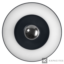 OSRAM Smart+ WIFI Kamera és Lámpatest, kültéri IP44, HD Live, 1.600lm dimm, 3.000K, mennyezeti kerek 28cm, sötétszürke