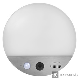 OSRAM Smart+ WIFI Kamera és Lámpatest, kültéri IP44, HD Live, 950lm dimm, 3.000K, kerek 18cm, szürke