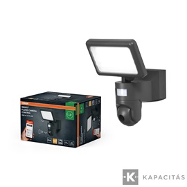 OSRAM Smart+ WIFI Kamera és Reflektor, kültéri IP44, HD Live, 2.000lm dimm, 3.000K,  sötétszürke