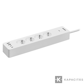 OSRAM Smart+ WIFI MULTIPOWER Hálózati elosztó 4 aljzat +2xUSB-A +2xUSB-C, 1.5m IP20, 16A, fehér