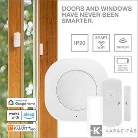 OSRAM Smart+ WIFI Nyitásérzékelő, IP20, USB-C | Li-Ion tölthető, fehér