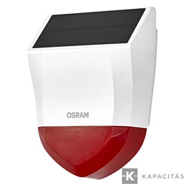 OSRAM Smart+ WIFI Riasztó, kültéri IP65, piros LED jelzőfény, USB-C | napelem | Li-Ion tölthető, fehér