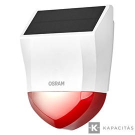 OSRAM Smart+ WIFI Riasztó, kültéri IP65, piros LED jelzőfény, USB-C | napelem | Li-Ion tölthető, fehér