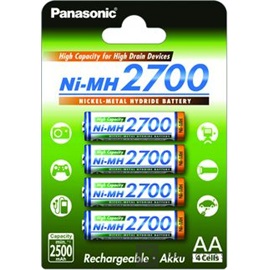 Panasonic BK-3HGAE/4BE AA/ceruza 2700mAh Ni-MH akkumulátor 4 db/csomag