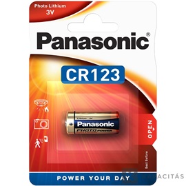 Panasonic CR123 3V lítium fotóelem 1db/csomag