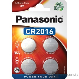 Panasonic CR2016 3V lítium gombelem 4db/csomag