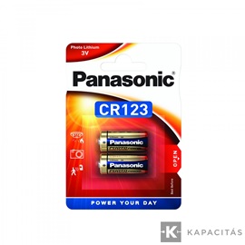 Panasonic CR123 3V lítium fotóelem 2db/csomag