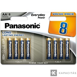 Panasonic LR6EPS/8BW 1,5V AA/ceruza tartós alkáli elem 8 db/csomag