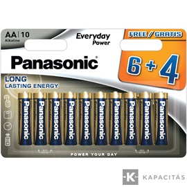 Panasonic LR6EPS/10BW 6+4F 1,5V AA/ceruza tartós alkáli elem 10 db/csomag