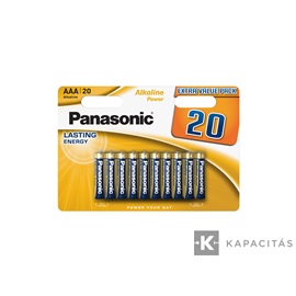Panasonic LR03APB/20BW 1,5V AAA/mikro tartós alkáli elem 10+10 db/csomag