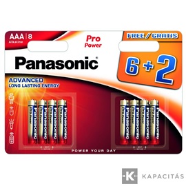 Panasonic LR03PPG/8BW 6+2F 1,5V AAA/mikro tartós alkáli elem 8 db/csomag
