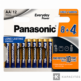 Panasonic LR6EPS/12HH 8+4F SMART 1,5V AA/ceruza tartós alkáli elem 12 db/csomag