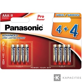 Panasonic LR03PPG/8BW 1,5V AAA/mikro tartós alkáli elem 8 db/csomag