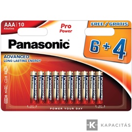 Panasonic LR03PPG/10BW 6+4F 1,5V AAA/mikro tartós alkáli elem 10 db/csomag