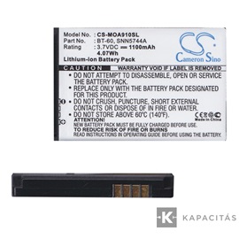 Realpower Li-Ion akku (3.7V / 1100 mAh, BT60 kompatibilis)