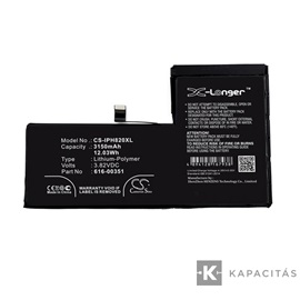 Realpower Li-Polymer akku (3,82V / 3150 mAh, Apple 616-00351 kompatibilis)