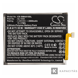 Realpower Li-Polymer akku (3,85V / 2900mAh, Samsung QL1695 kompatibilis) FEKETE