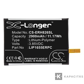 Realpower Li-Polymer akku (3,85V / 2900mAh, Sony 1310-1782 kompatibilis) FEKETE