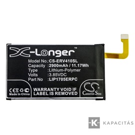 Realpower Li-Polymer akku (3,85V / 2900mAh, Sony LIP1705ERPC kompatibilis) FEKETE