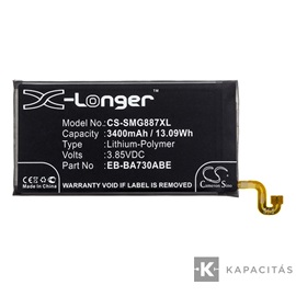 Realpower Li-Polymer akku (3,85V / 3400mAh, Samsung EB-BA730ABE kompatibilis) FEKETE