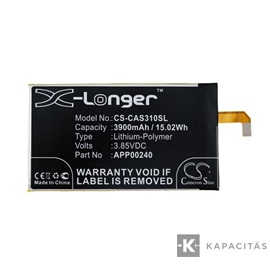 Realpower Li-Polymer akku (3,85V / 3900mAh, CAT APP00240 kompatibilis) FEKETE