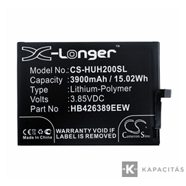 Realpower Li-Polymer akku (3,85V / 3900mAh, Huawei HB426389ECW kompatibilis) FEKETE