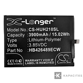 Realpower Li-Polymer akku (3,85V / 3900mAh, Huawei HB426489ECW kompatibilis) FEKETE