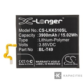 Realpower Li-Polymer akku (3,85V / 3900mAh, LG BL-T49 kompatibilis) FEKETE