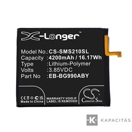 Realpower Li-Polymer akku (3,85V / 4200mAh, Samsung EB-BG990ABY kompatibilis) FEKETE