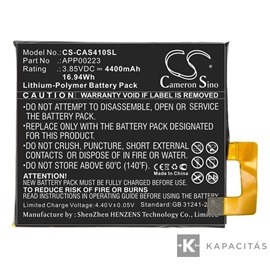 Realpower Li-Polymer akku (3,85V / 4400mAh, CATERPILLAR APP00223 kompatibilis) FEKETE