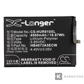 Realpower Li-Polymer akku (3,85V / 4900mAh, Huawei HB4073A5ECW kompatibilis) FEKETE