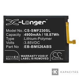 Realpower Li-Polymer akku (3,85V / 4900mAh, Samsung EB-BM526ABS kompatibilis) FEKETE