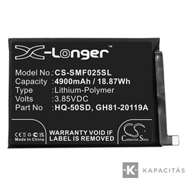 Realpower Li-Polymer akku (3,85V / 4900mAh, Samsung GH81-20119A kompatibilis) FEKETE