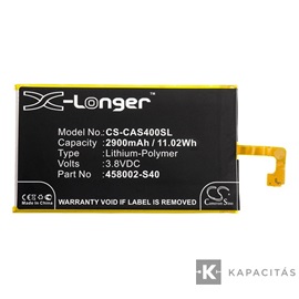 Realpower Li-Polymer akku (3,8V / 2900mAh, CATERPILLAR 458002-S40 kompatibilis) FEKETE