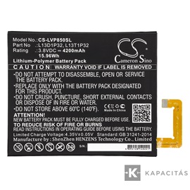 Realpower Li-Polymer akku (3,8V / 4200mAh, Lenovo L13D1P32 kompatibilis) FEKETE