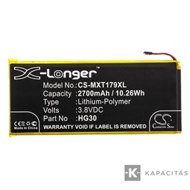 Realpower akku 2700 mAh LI-Polymer (belső akku, beépítése szakértelmet igényel)