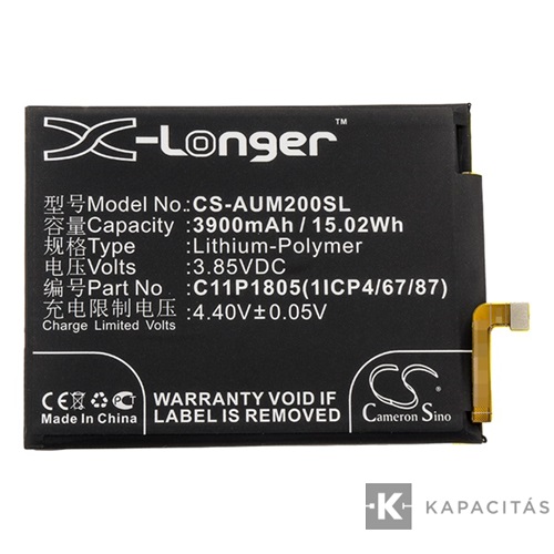 Realpower akku 3900 mAh LI-Polymer (belső akku, beépítése szakértelmet igényel)