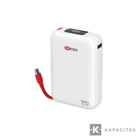 Reload 20 Power Bank 20000 mAh beépített USB-C-+USB-C+USB-A PD45W Fehér