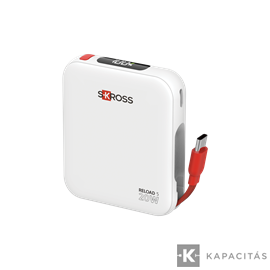 Reload 5 Power Bank Mini 5000 mAh USB-C-in+USB-C PD20W Fehér