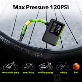 RoosCampMini Bike Pump ALT akkus kerékpárpumpa 120PSI type-C