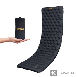 RoosCamp RoosPad Elite felfújható kemping matrac - 10cm, 40D, beépített pumpa, R4.8, 4 évszakos, kék / szürke