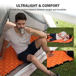 RoosCamp RoosPad Ultra felfújható kemping matrac - narancs / fekete