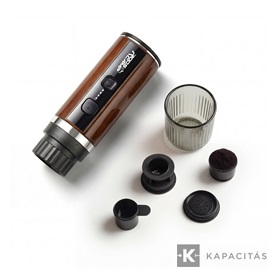 RoosCamp hordozható kávéfőző 7500mAh powerbank