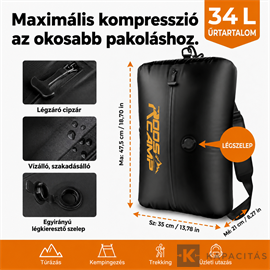 RoosCamp utazó vákuum tároló zsák 34l