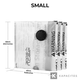 RoosCamp vákuumzsák szett 4 db 40 × 60 cm-es újrahasználható tárolózsák S méret