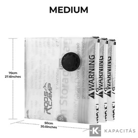 RoosCamp vákuumzsák szett 4 db 50 × 70 cm-es újrahasználható tárolózsák M méret